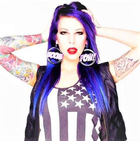 Massive Boom Pow Mirror Earrings