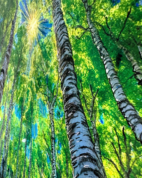 Dance of the Silver Birch Trees Painting