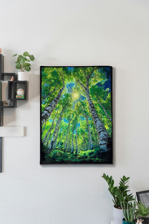 Dance of the Silver Birch Trees Painting