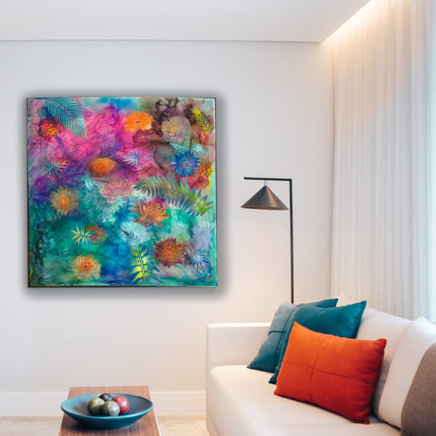 Floating Flowers Painting