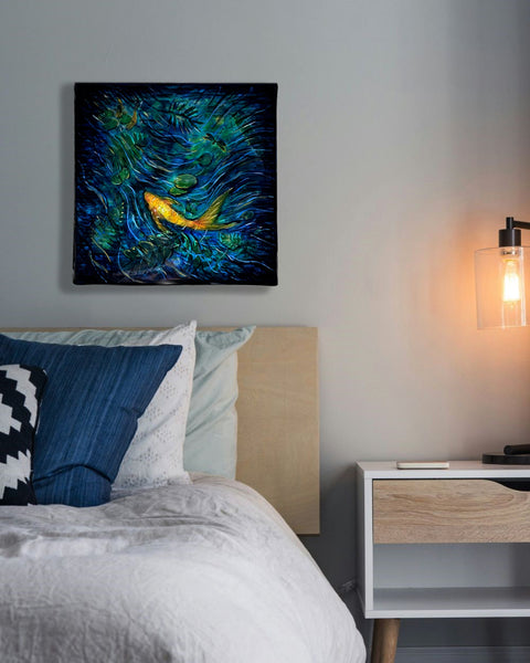3D Underwater Gold Fish Painting