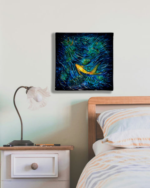 3D Underwater Gold Fish Painting