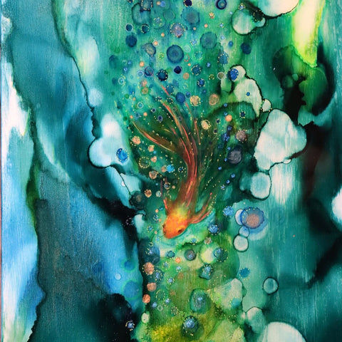 Two Gold Fish Painting