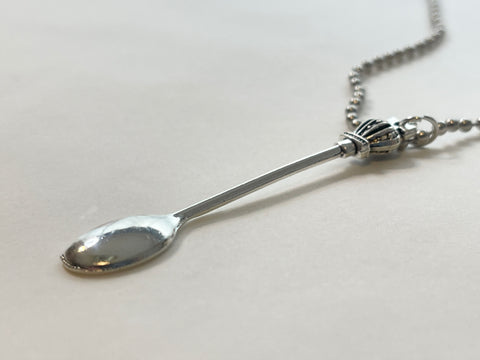 Mini spoon pendant & ball chain necklace