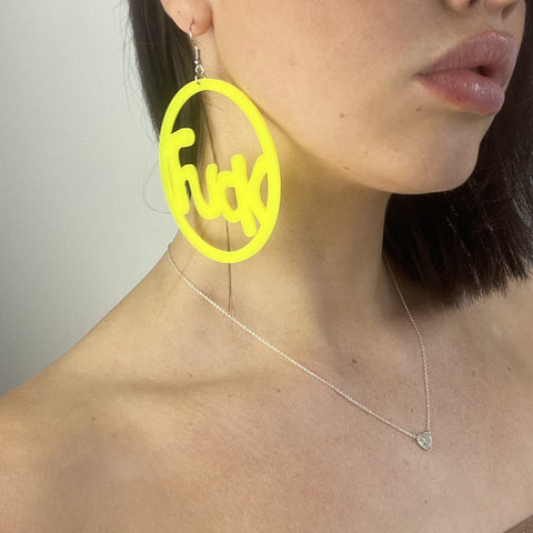 Huge Neon Fu*k You Earrings