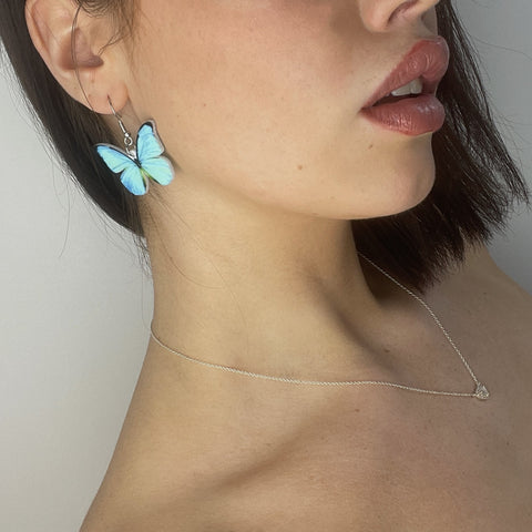 Pretty Blue Butterfly Earrings