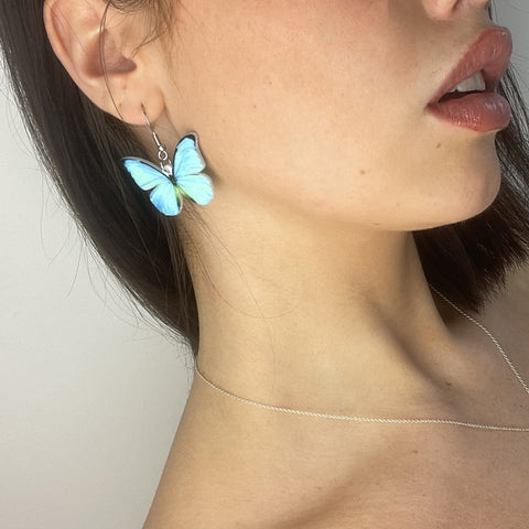 Pretty Blue Butterfly Earrings