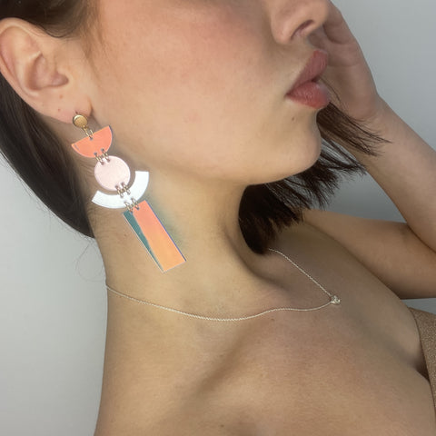 Iridescent Mirror Earrings