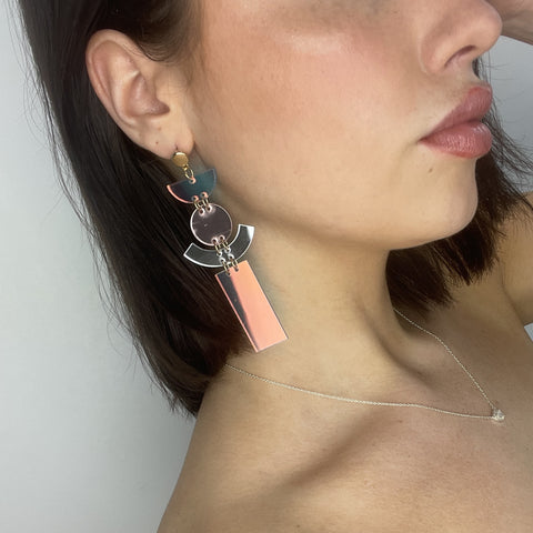 Iridescent Mirror Earrings