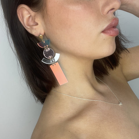 Iridescent Mirror Earrings