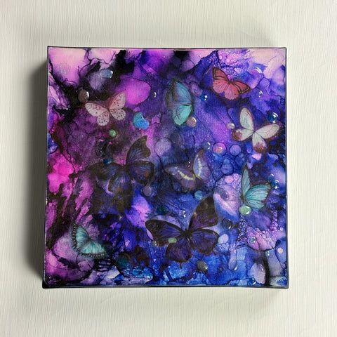 Purple Butterfly Kaleidoscope Painting