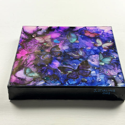 Purple Butterfly Kaleidoscope Painting