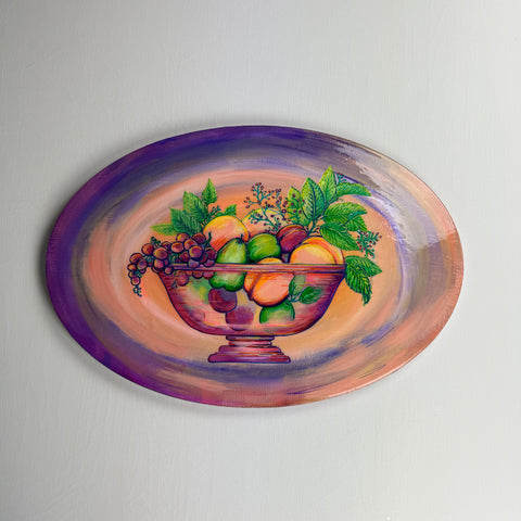 Peach Fruit Bowl Painting