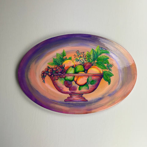 Peach Fruit Bowl Painting
