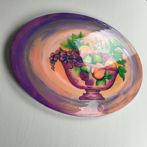 Peach Fruit Bowl Painting