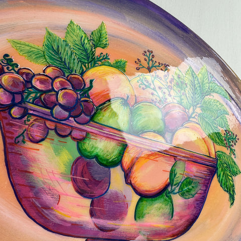 Peach Fruit Bowl Painting
