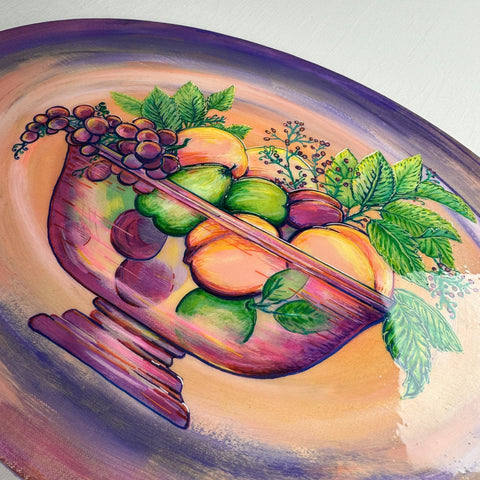 Peach Fruit Bowl Painting