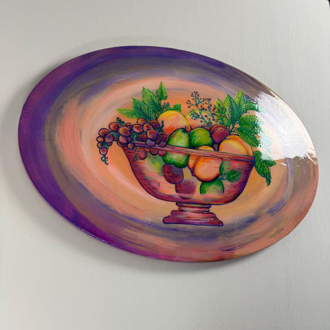 Peach Fruit Bowl Painting