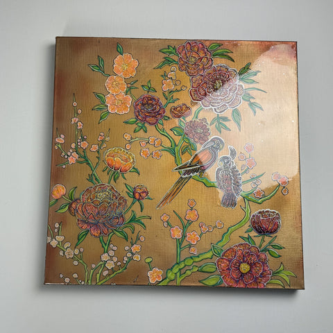 Peonies & Climbing Roses Painting