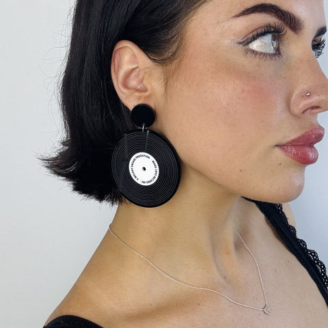Big Vinyl Record Earrings