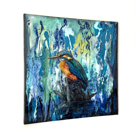 Kōtare Sacred Kingfisher Tahi Painting