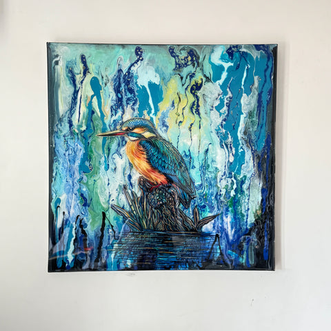 Kōtare Sacred Kingfisher Tahi Painting