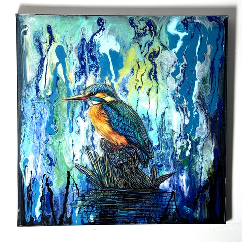 Kōtare Sacred Kingfisher Tahi Painting