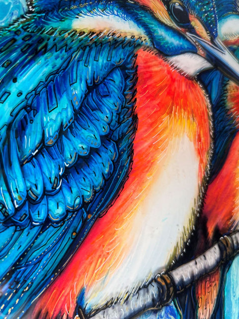 Kōtare Sacred Kingfisher Rua Painting
