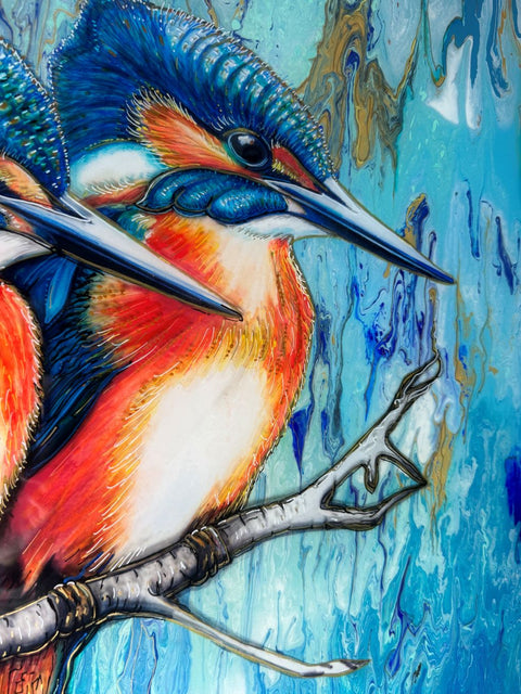 Kōtare Sacred Kingfisher Rua Painting