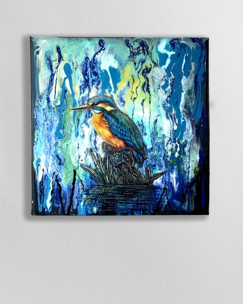 Kōtare Sacred Kingfisher Tahi Painting