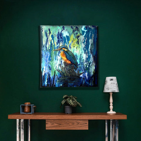Kōtare Sacred Kingfisher Tahi Painting