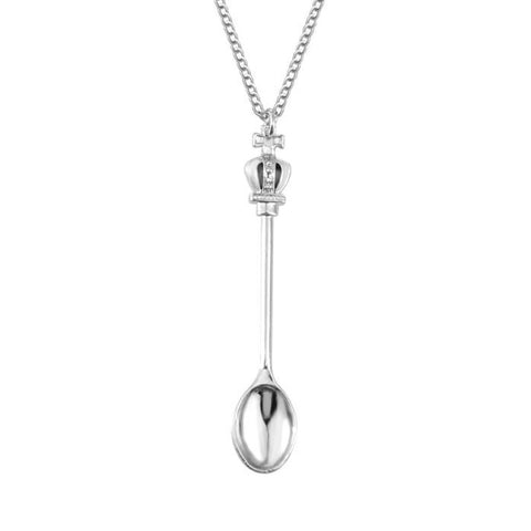 Mini spoon pendant & link chain necklace