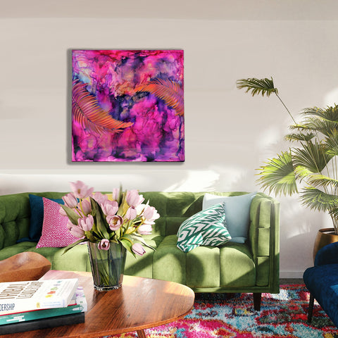 Hahei Sunset | Gold Kiokio 2 Ferns Painting