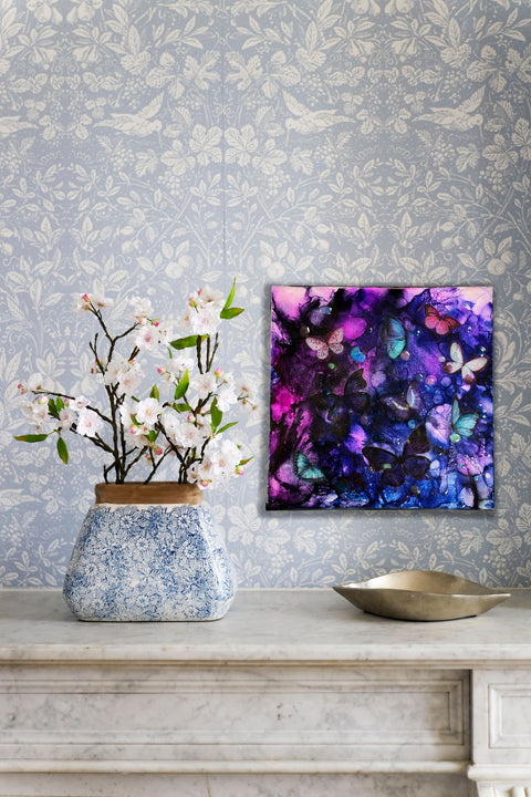 Purple Butterfly Kaleidoscope Painting