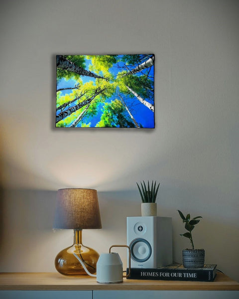 Summer Breeze Silver Birch Tree Painting