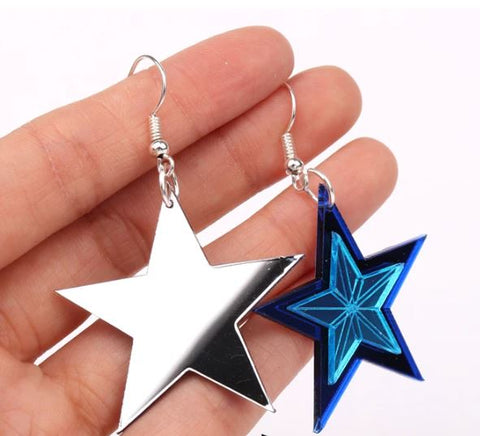 Blue Star / Whetū Mirror Earrings