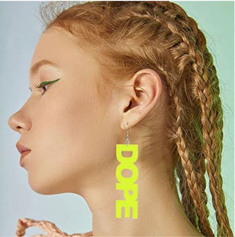 Neon Yellow Dope Earrings