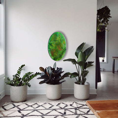 Monstera Tropical Garden Painting