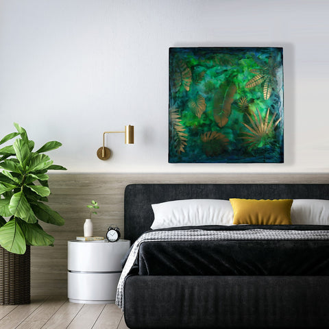 Stream of Gold Leaves Painting