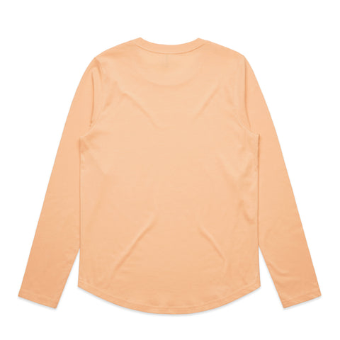 Peach long sleeve 100% Cotton Tee Top