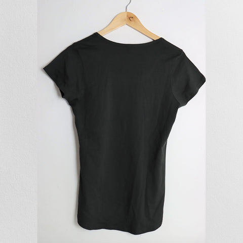 Charcoal 100% Cotton Long Tee Top