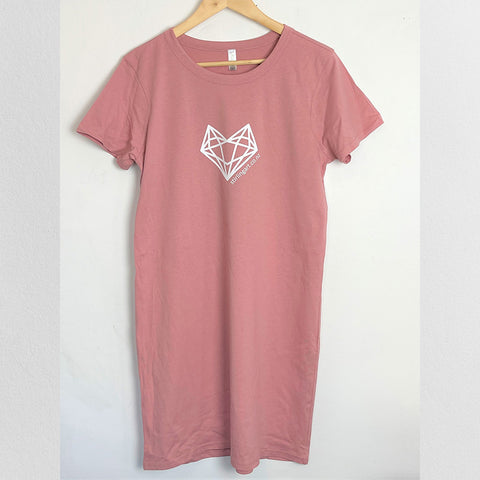 Organic 100% Cotton Rose Pink Dress or Nightie