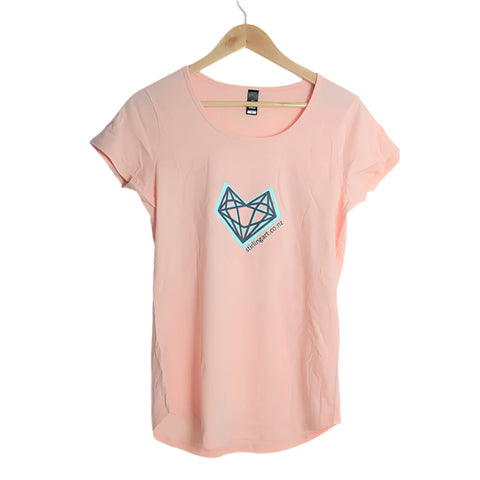 Peachy Pink 100% Cotton Long Tee Top