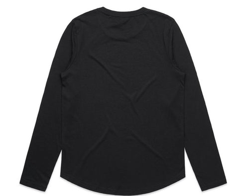 Black long sleeve 100% Cotton Tee Top