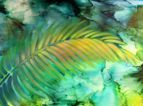 Floating Kiokio | Gold Fern | Buy NZ art online | Stirling Art.