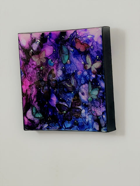 Purple Butterfly Kaleidoscope Painting