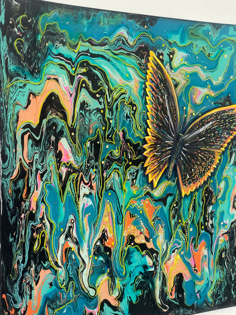 Trippy Monarch Butterfly No 3 Painting