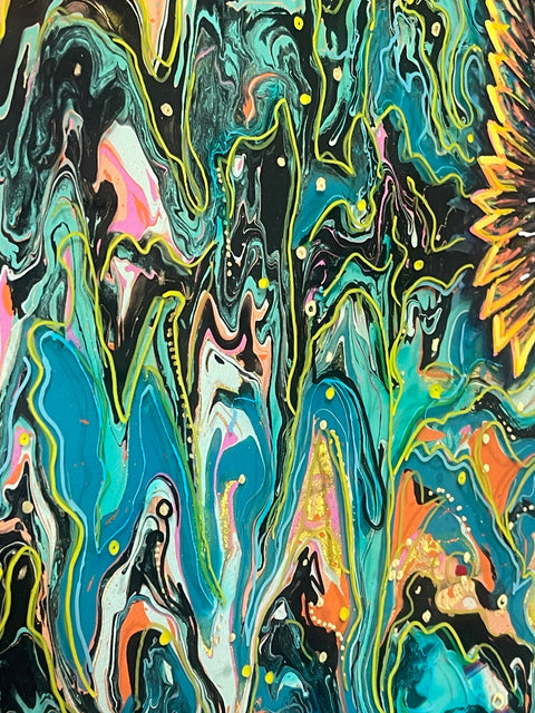 Trippy Monarch Butterfly No 3 Painting