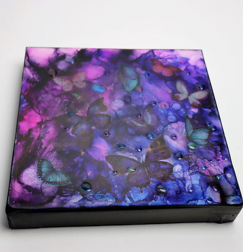 Purple Butterfly Kaleidoscope Painting
