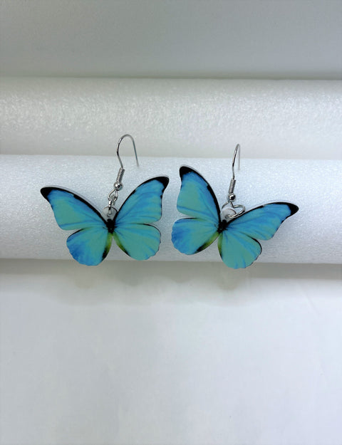 Pretty Blue Butterfly Earrings